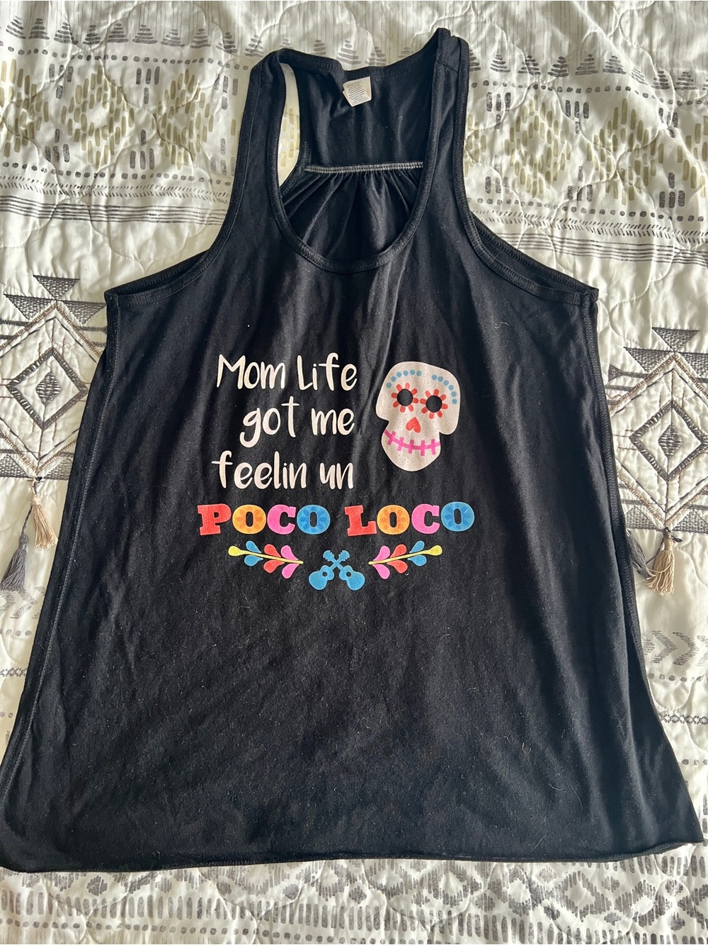 Disney coco themed race back tank, large